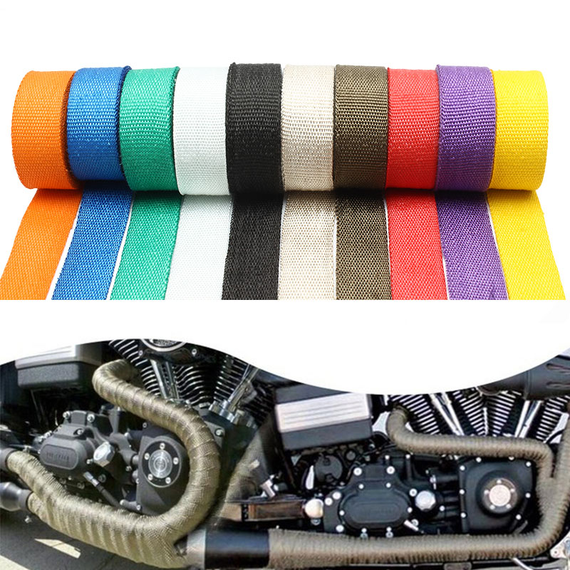 Exhaust Wrap Titanium - Enduro Motorcycle Muffler Exhaust Thermal Band