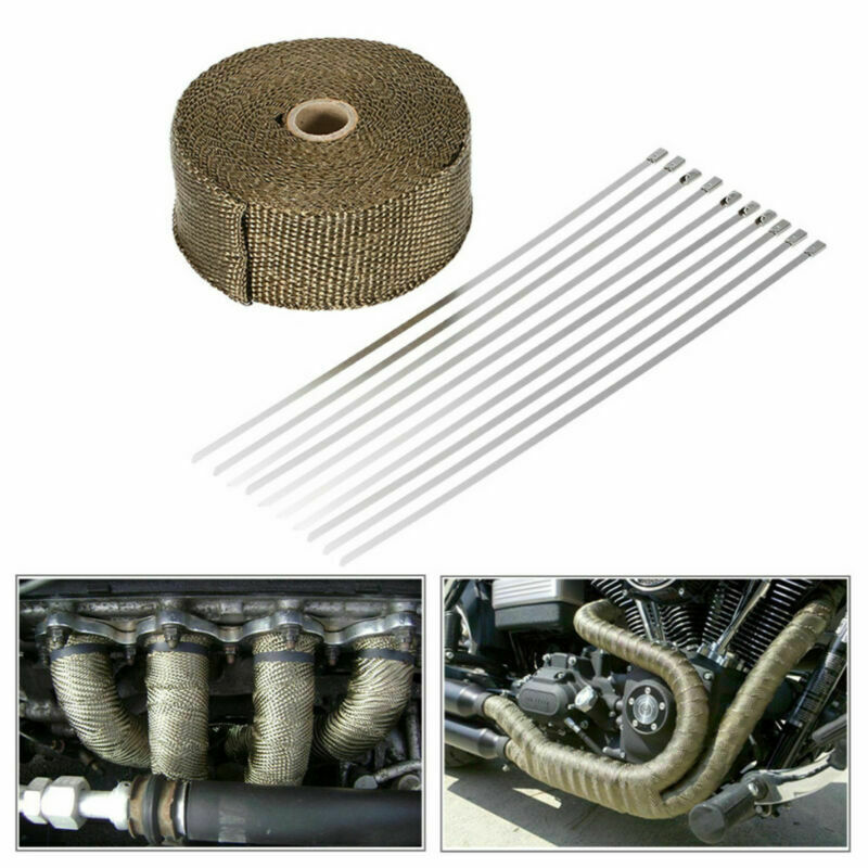 Exhaust Wrap Titanium - 10M Motorcycle Exhaust Systems Accessories Titanium