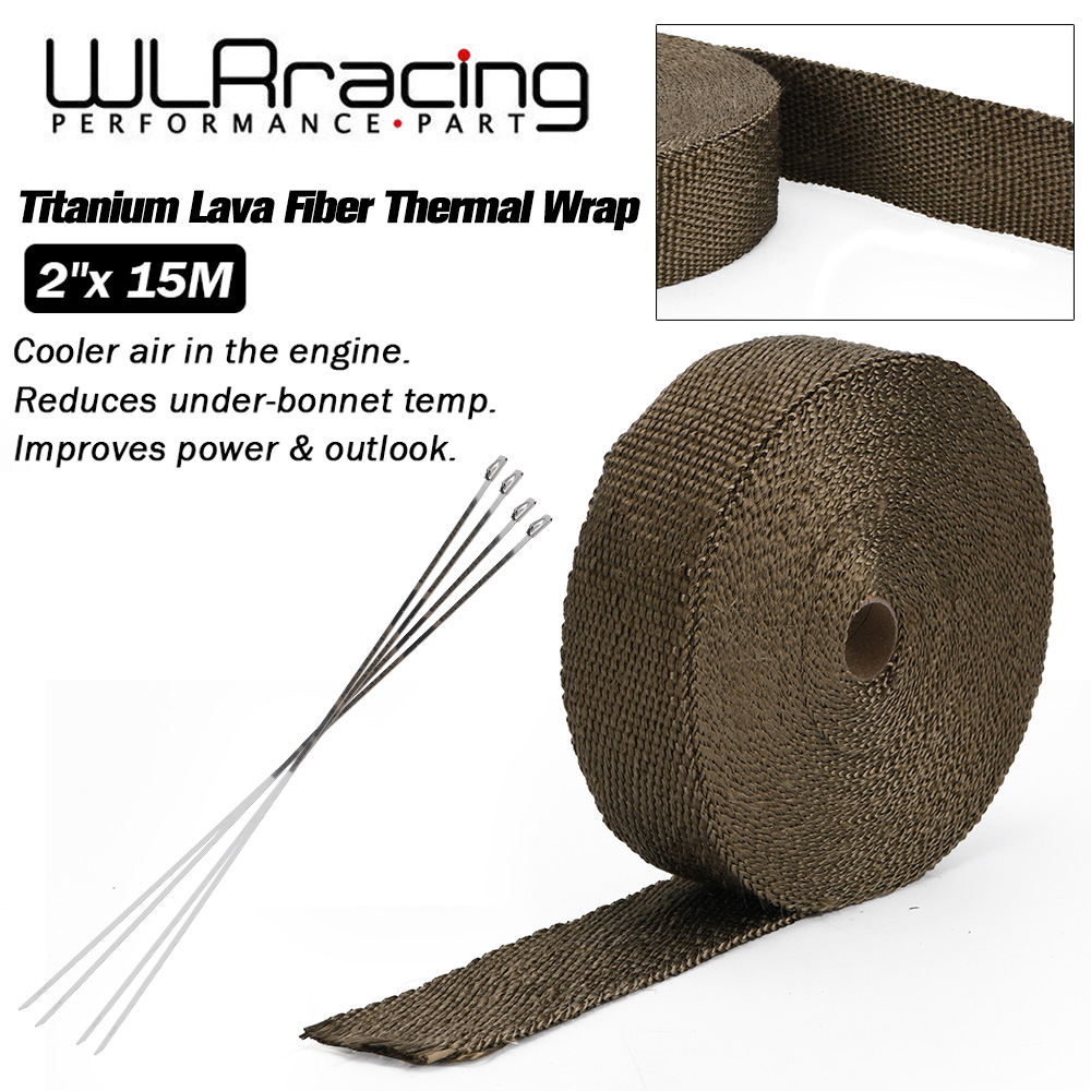 Exhaust Wrap Titanium - WLR RACING - 15M Premium Exhaust