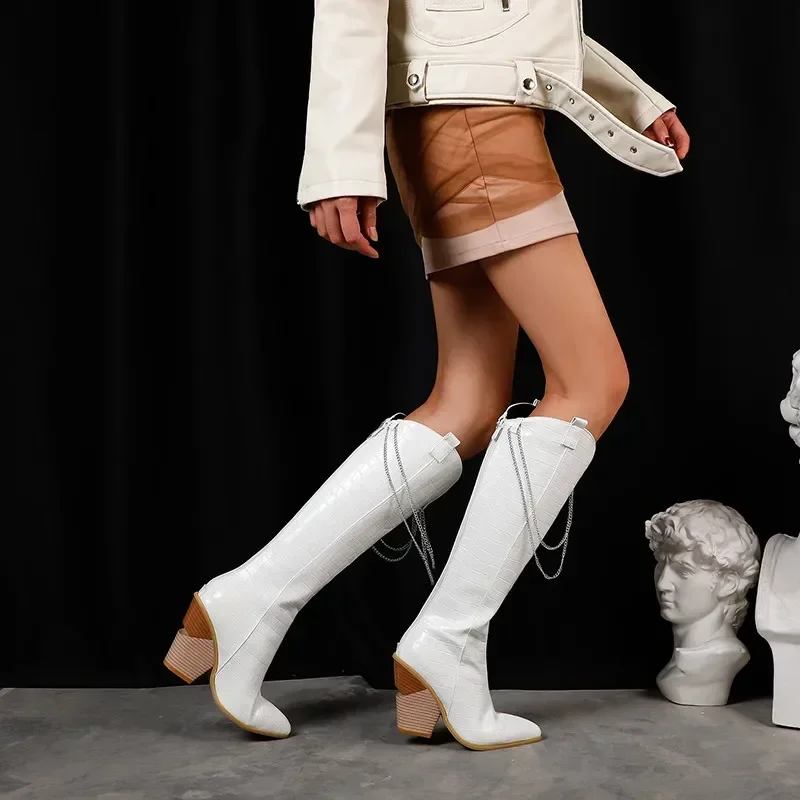 Women Western Knee High Boots  - Riding Boot Short 评论和价格