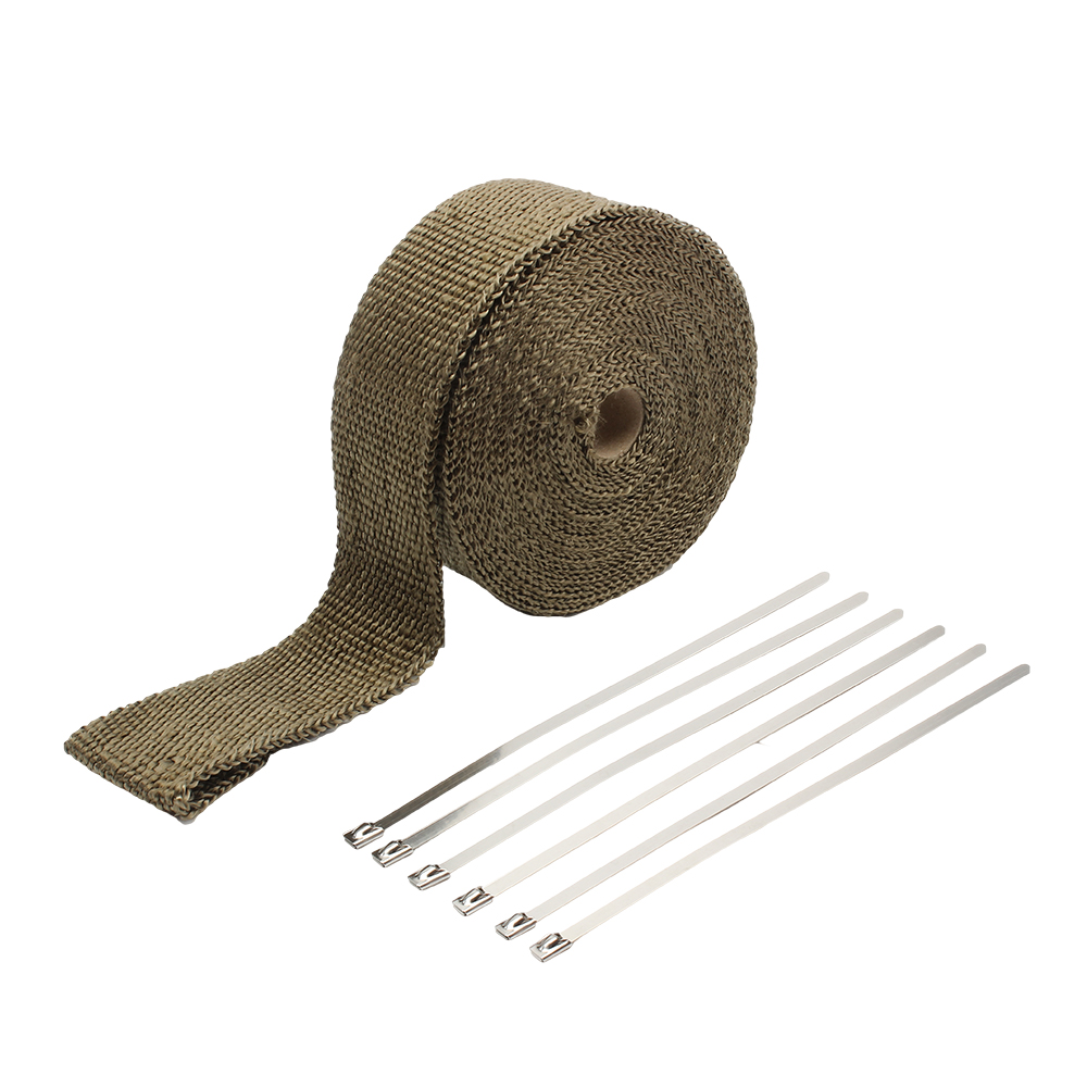 Motorcycle Exhaust Heat Shield - Exhaust Wrap Titanium 评论和价格