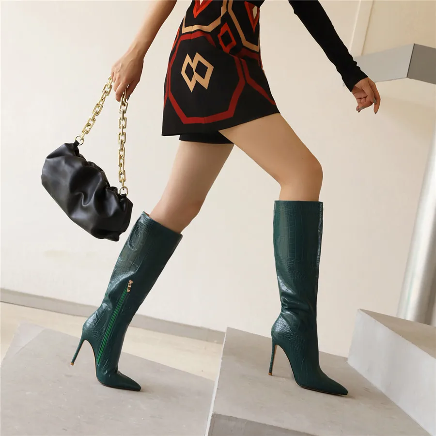 Shiny Silver Gold Women Knee H - Riding Boot Short 评论和价格