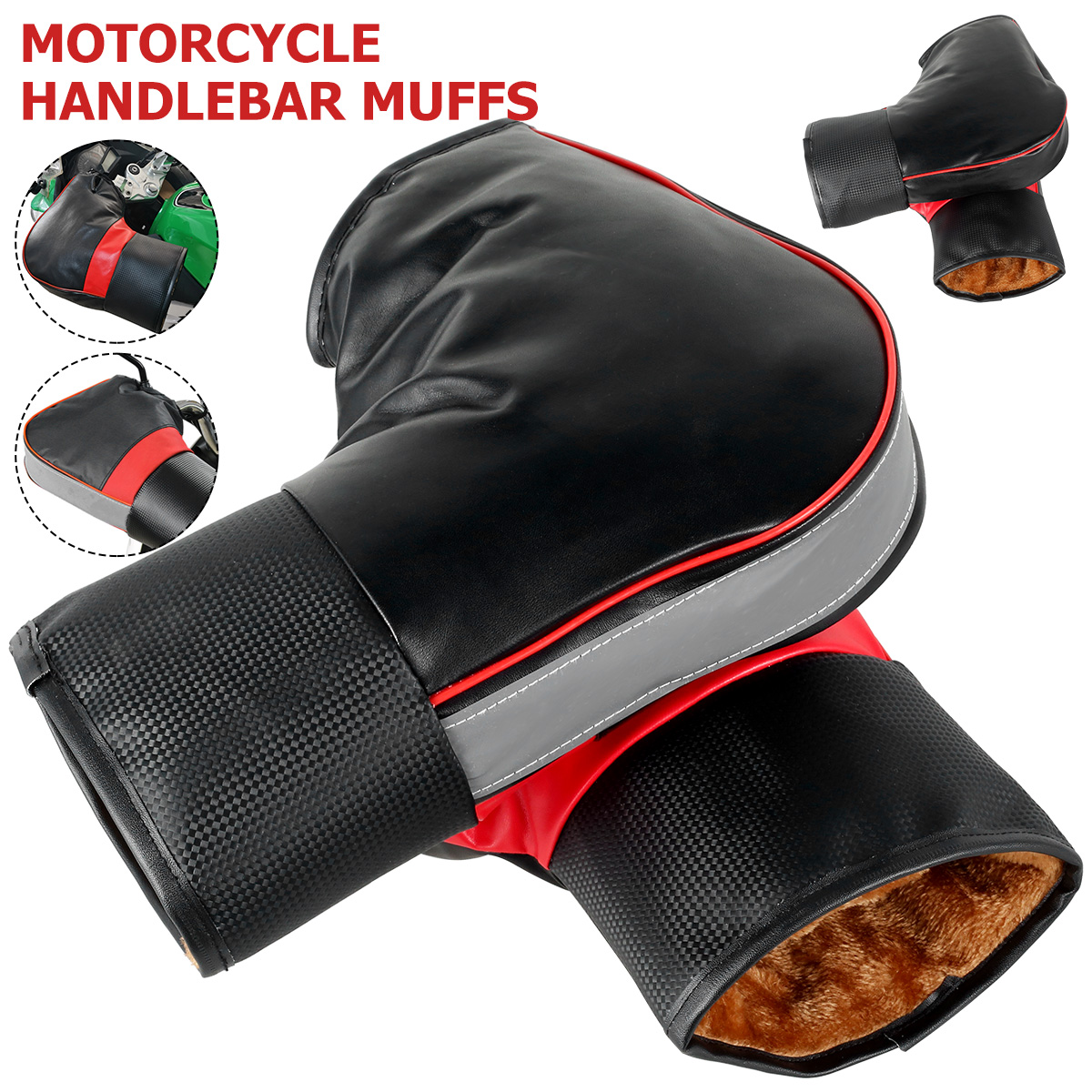 1Pair Motorcycle Handlebar Muf - Motorcycle Gear Gloves 评论和价格