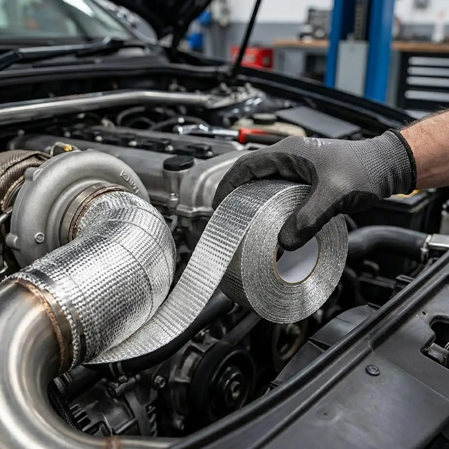 Motorcycle Muffler Thermal Tap - Exhaust Wrap Titanium 评论和价格