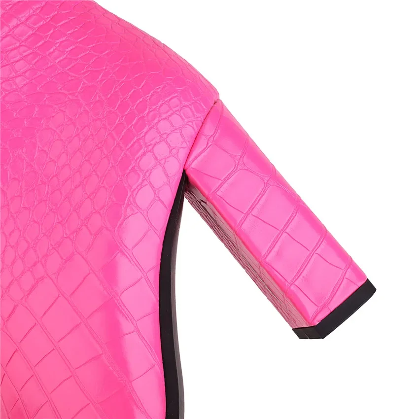 Faux Crocodile Leather Women K - Riding Boot Short 评论和价格