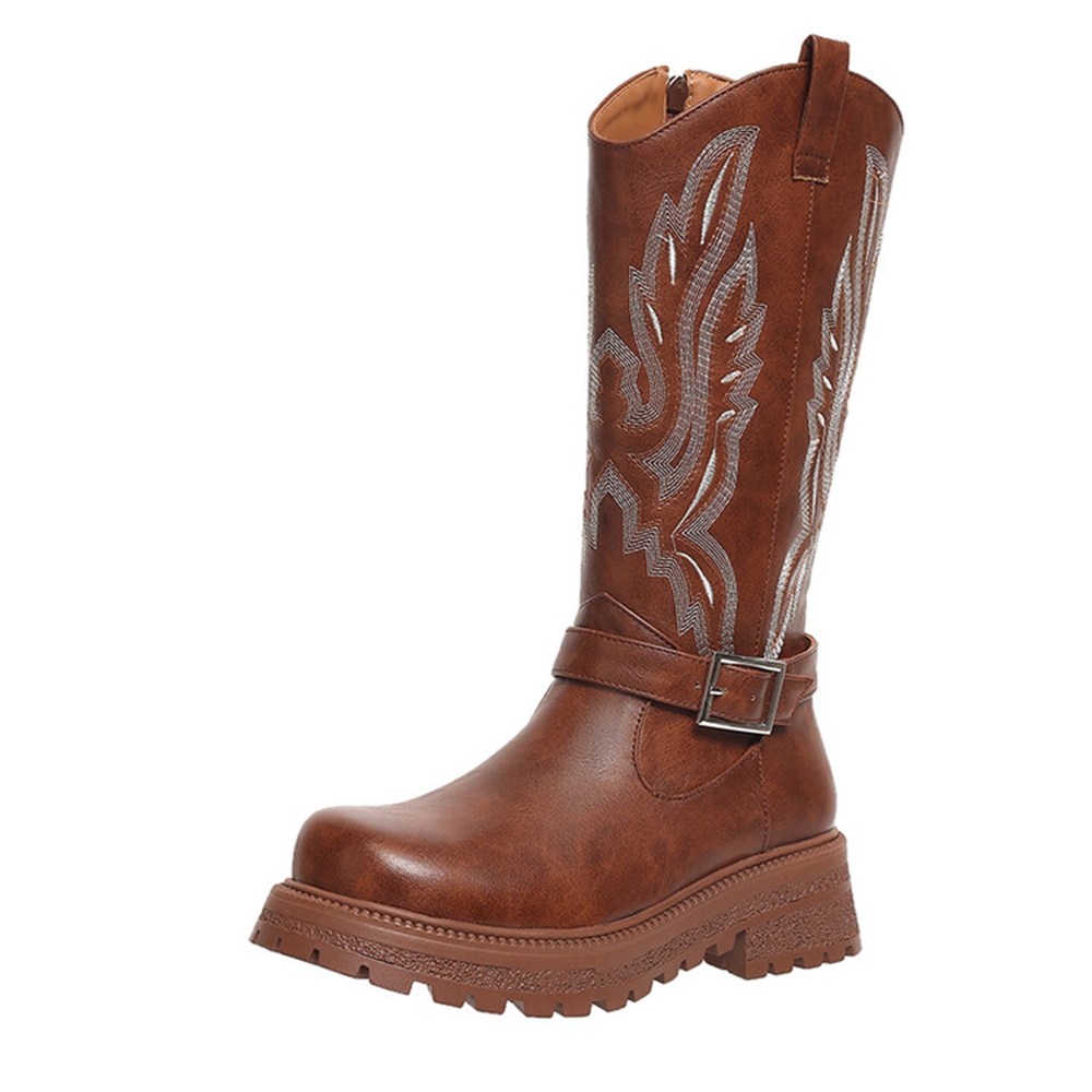 Women Knee High Boots Thick He - Riding Boot Short 评论和价格