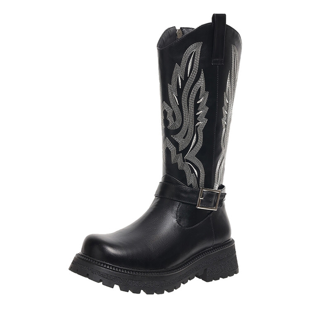 Women Knee High Boots Thick He - Riding Boot Short 评论和价格