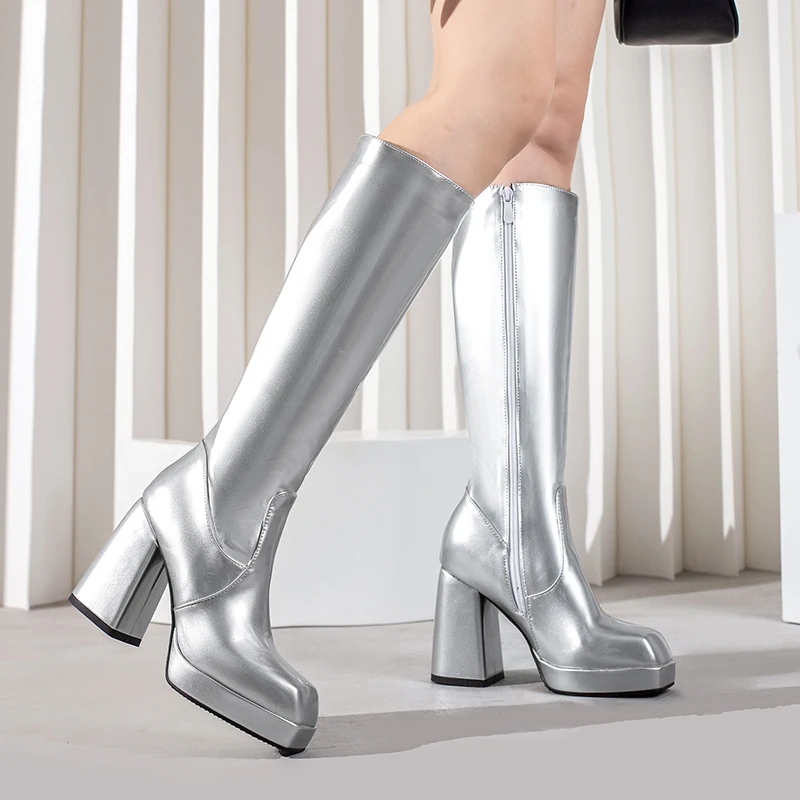 Green Winter Women Platform Kn - Riding Boot Short 评论和价格
