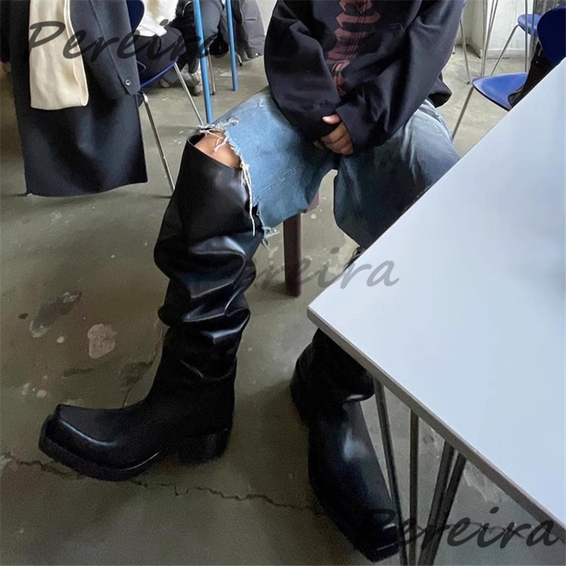 Thick Soled Over The Knee Boot - Riding Boot Short 评论和价格